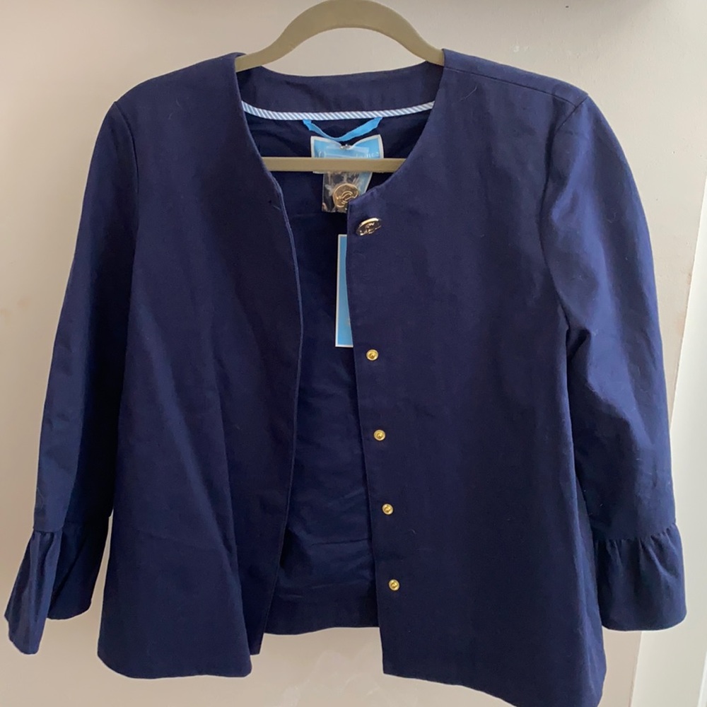 NWT Draper James Peplum Sleeve Short Coat